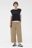 FINE COMPACT COTTON POPLIN TROUSERS