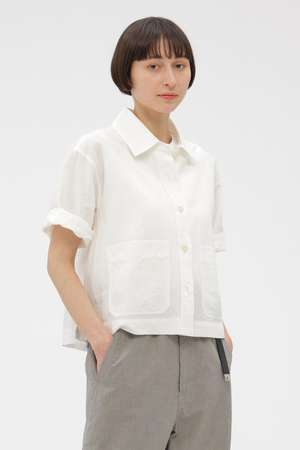 マーガレット・ハウエル/MARGARET HOWELLの【予約販売】HIGH COUNT DRY COTTON LINEN SHIRT(110400/110402)