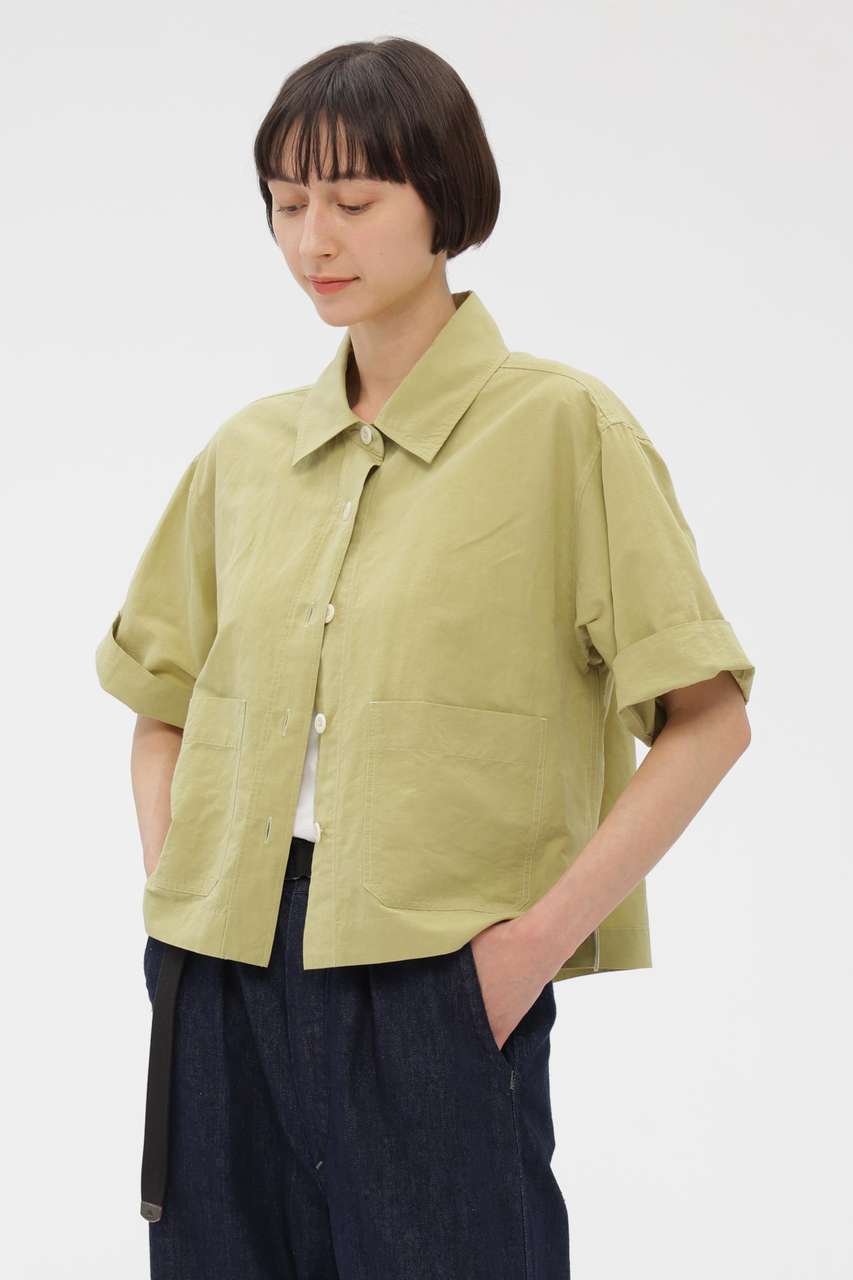 マーガレット・ハウエル/MARGARET HOWELLの【予約販売】HIGH COUNT DRY COTTON LINEN SHIRT(イエロー/5956152205)