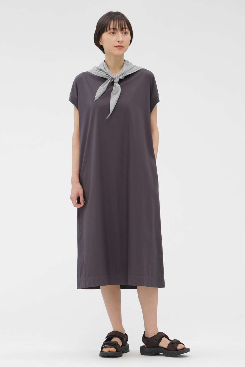 マーガレット・ハウエル/MARGARET HOWELLの【予約販売】GARMENT DYED COTTON POPLIN DRESS(グレー/5956157202)