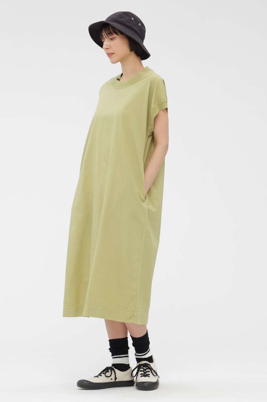 マーガレット・ハウエル/MARGARET HOWELLの【予約販売】GARMENT DYED COTTON POPLIN DRESS(グリーン/5956157202)