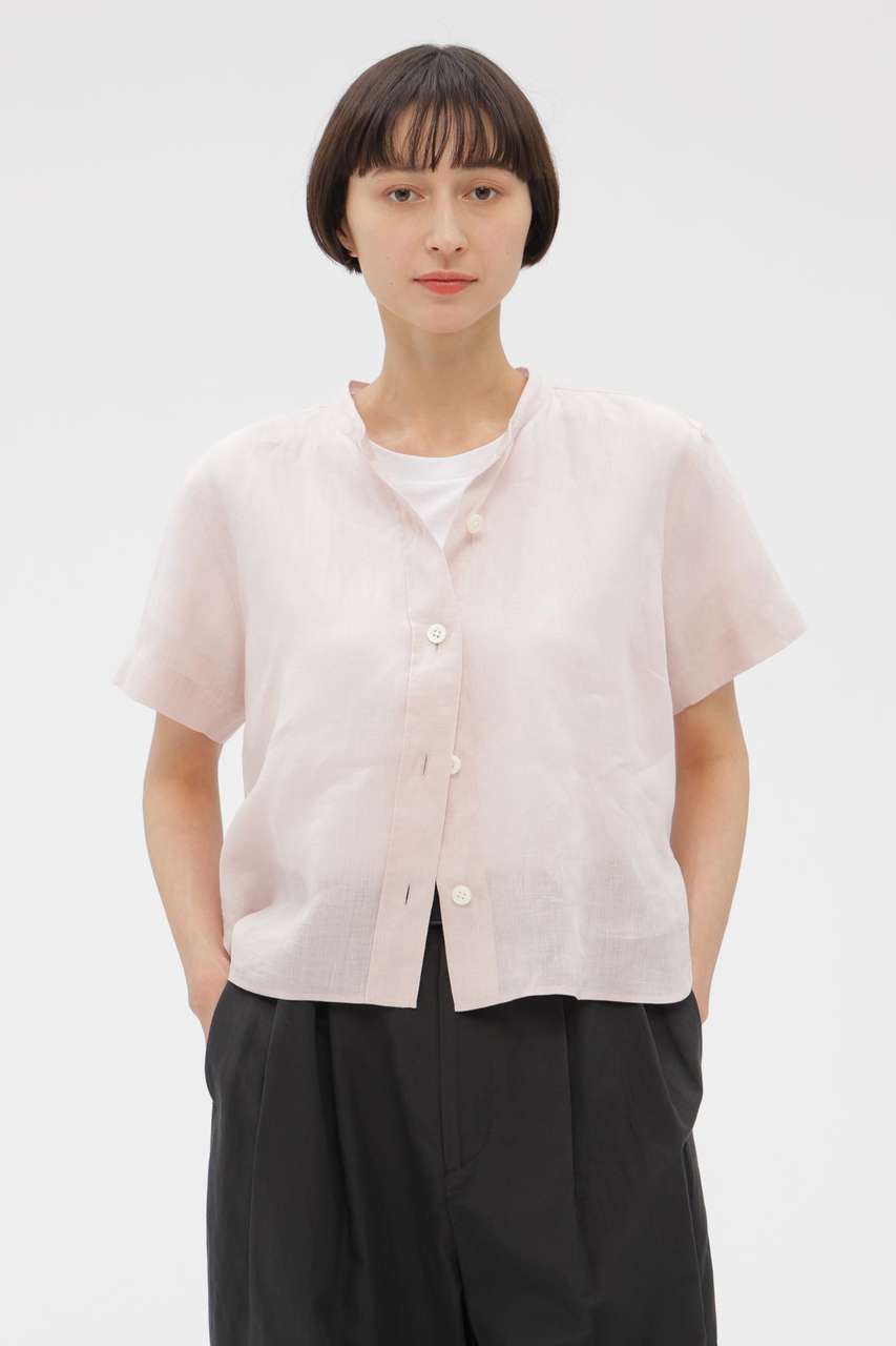 マーガレット・ハウエル/MARGARET HOWELLのLINEN VOILE SHIRT(ピンク/5786152300)