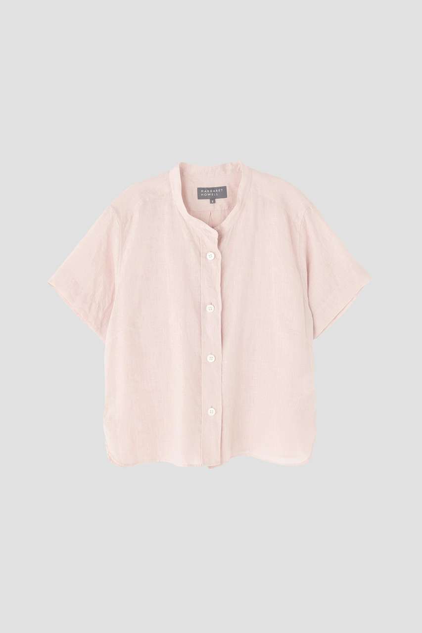 MARGARET HOWELL(マーガレット・ハウエル)｜LINEN VOILE SHIRT/ピンク