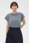 FADED ROUGH COTTON JERSEY TOP マーガレット・ハウエル/MARGARET HOWELL グレー