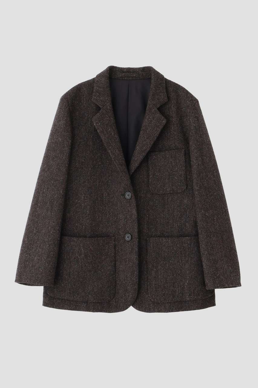 マーガレット・ハウエル/MARGARET HOWELLの【予約販売】BROKEN WOOL HERRINGBONE JACKET(ブラウン/5786220203)