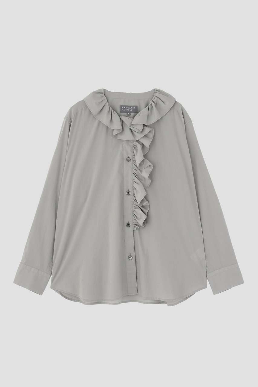 マーガレット・ハウエル/MARGARET HOWELLの【予約販売】WASHED COTTON CHAMBRAY SHIRT(グリーン/5786253212)