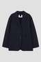 【予約販売】WOOL COTTON TWILL JACKET マーガレット・ハウエル/MARGARET HOWELL ネイビー