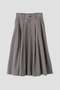【予約販売】WOOL COTTON TWILL SKIRT マーガレット・ハウエル/MARGARET HOWELL グレー