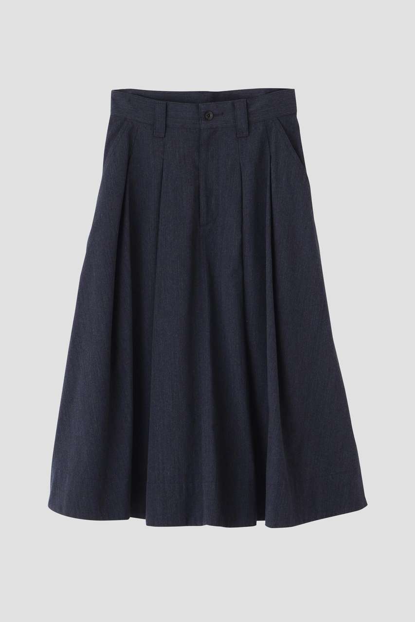 マーガレット・ハウエル/MARGARET HOWELLの【予約販売】WOOL COTTON TWILL SKIRT(ネイビー/5956232201)