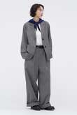WOOL COTTON TWILL TROUSERS