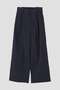 【予約販売】WOOL COTTON TWILL TROUSERS マーガレット・ハウエル/MARGARET HOWELL ネイビー