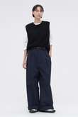 WOOL COTTON TWILL TROUSERS
