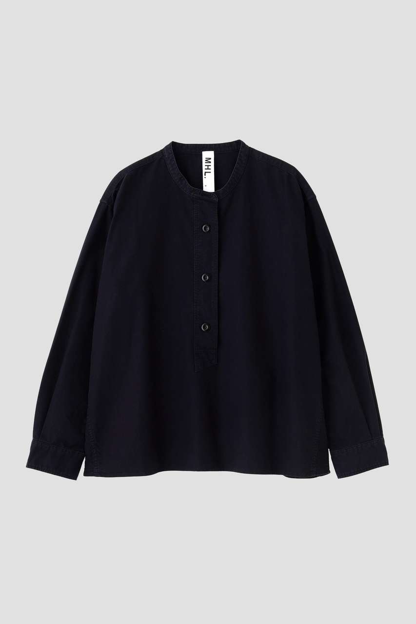 マーガレット・ハウエル/MARGARET HOWELLの【予約販売】SOFT HOPSACK SHIRT(ネイビー/5956253203)