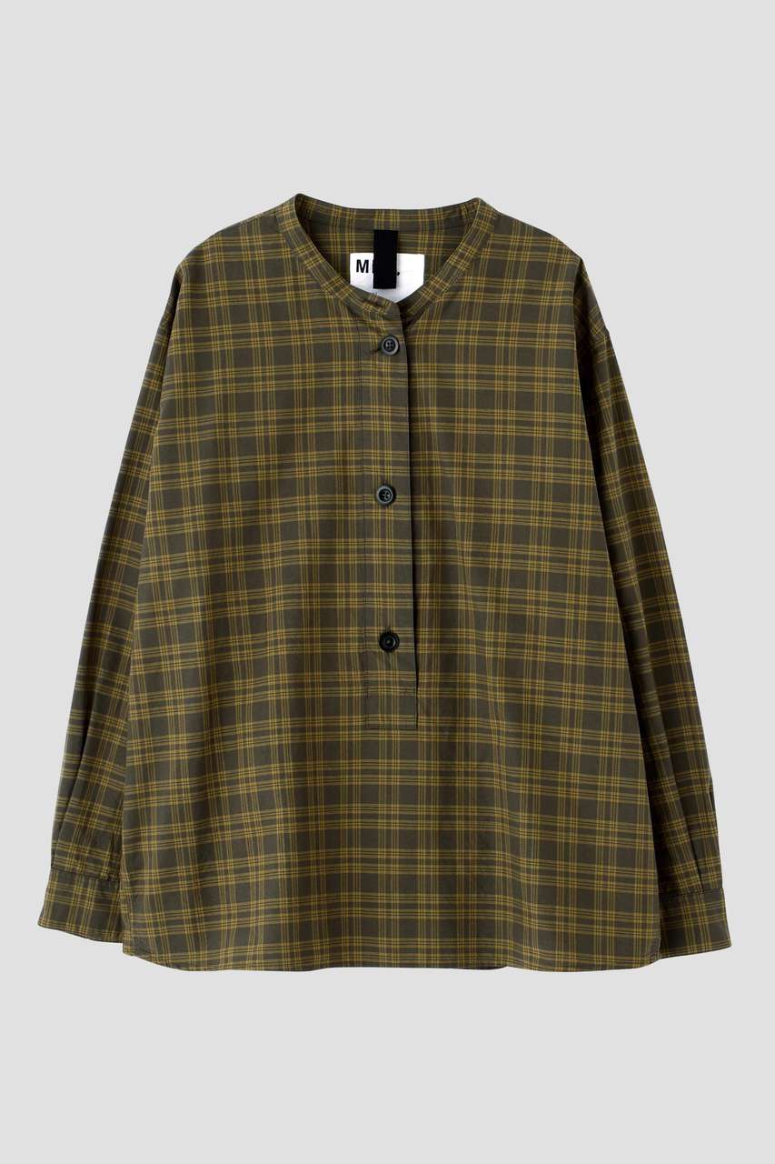 マーガレット・ハウエル/MARGARET HOWELLの【予約販売】TONAL COTTON CHECK SHIRT(カーキ/5956253204)
