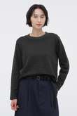 TEXTURED COTTON STRIPE TOP