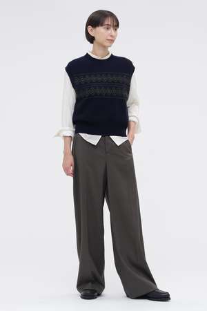 マーガレット・ハウエル/MARGARET HOWELLの【予約販売】WASHABLE WOOL PLAINWEAVE TROUSERS(110600/110601)