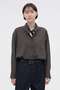 【予約販売】WASHABLE WOOL PLAINWEAVE SHIRT マーガレット・ハウエル/MARGARET HOWELL グリーン
