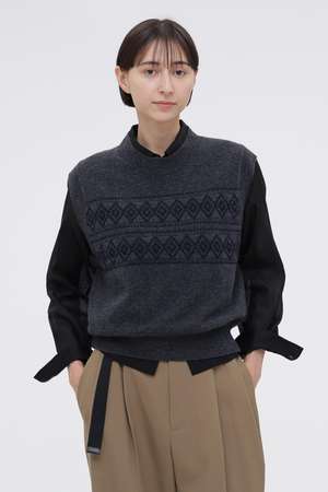 マーガレット・ハウエル/MARGARET HOWELLの【予約販売】WOOL ALPACA FAIRISLE KNITWEAR(110300/110301)