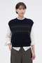 【予約販売】WOOL ALPACA FAIRISLE KNITWEAR マーガレット・ハウエル/MARGARET HOWELL ネイビー