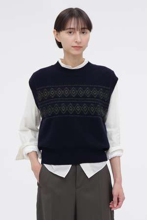 マーガレット・ハウエル/MARGARET HOWELLの【予約販売】WOOL ALPACA FAIRISLE KNITWEAR(110300/110301)