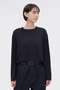 【予約販売】SUPERFINE WOOL JERSEY TOP マーガレット・ハウエル/MARGARET HOWELL ブラック