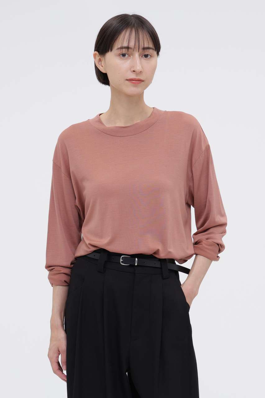 マーガレット・ハウエル/MARGARET HOWELLの【予約販売】SUPERFINE WOOL JERSEY TOP(ピンク/5786269203)