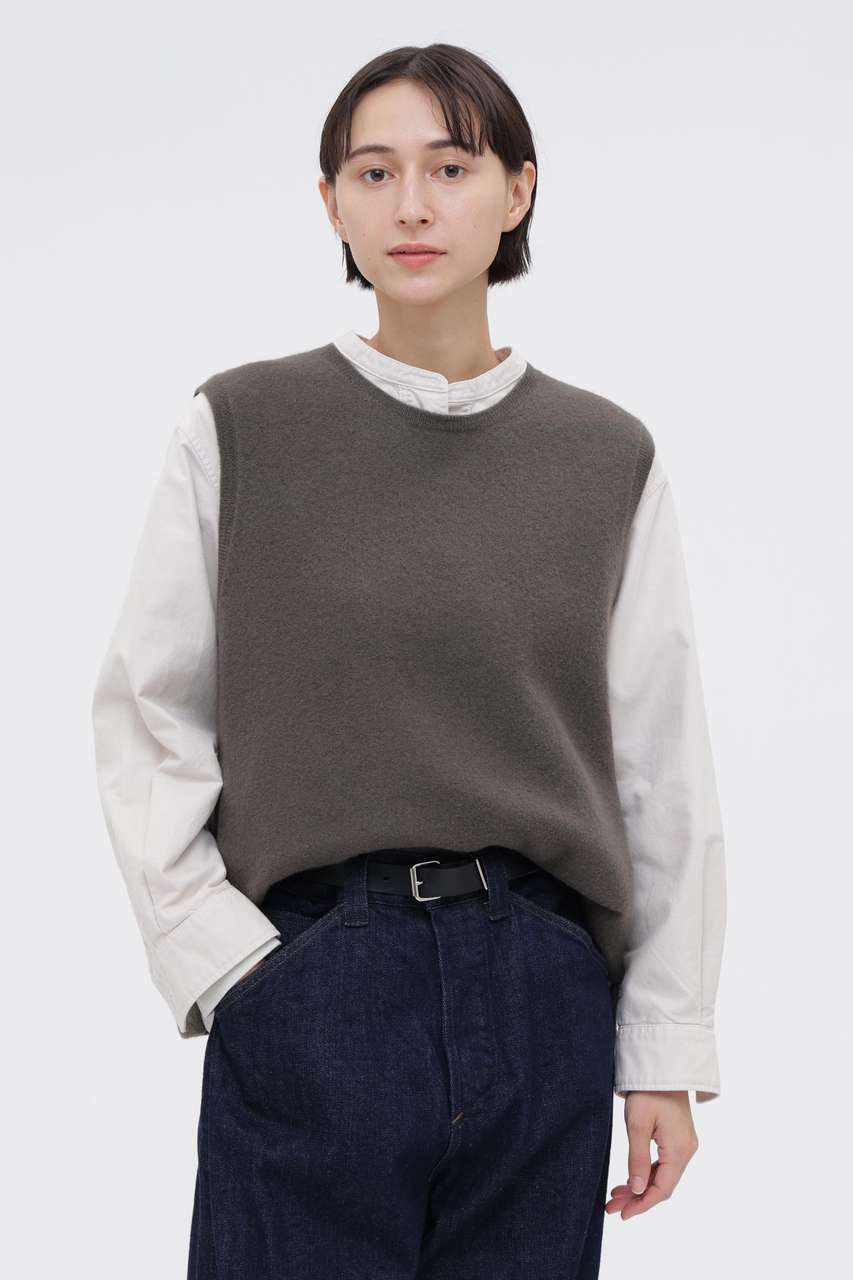 マーガレット・ハウエル/MARGARET HOWELLの【予約販売】FELTED DRY WOOL KNITWEAR(グレー/5956261201)