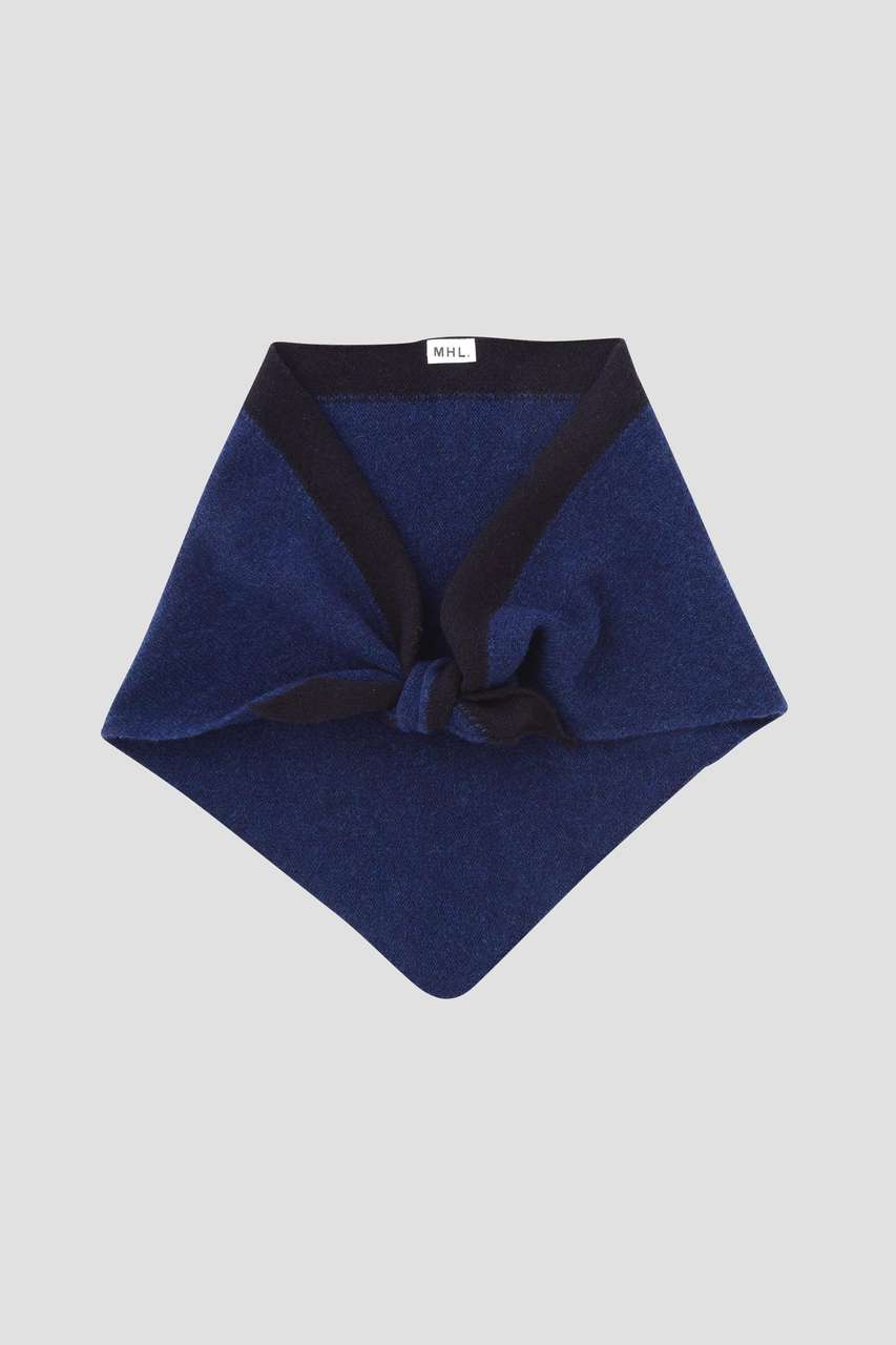 マーガレット・ハウエル/MARGARET HOWELLのMHL TIPPED SCOUT SCARF(ブルー/5956278200)