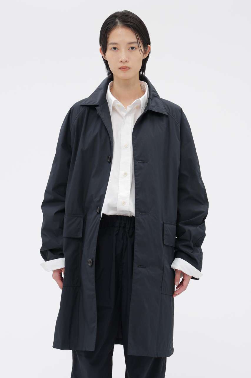 MARGARET HOWELL COTTON NYLON POPLIN COAT (ネイビー, M) マーガレット・ハウエル ELLE SHOP