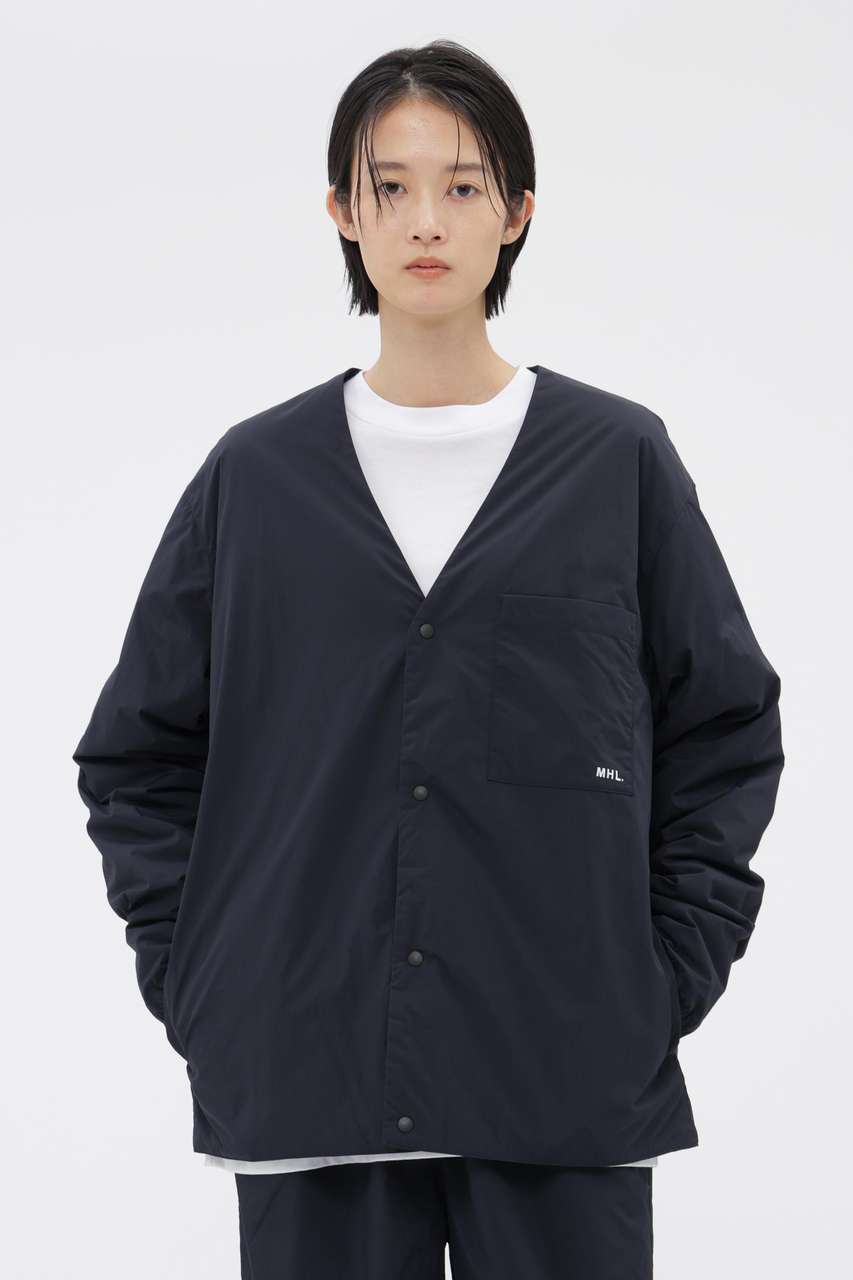 MARGARET HOWELL LIGHTWEIGHT NYLON POPLIN BLOUSON (ネイビー, L) マーガレット・ハウエル ELLE SHOP