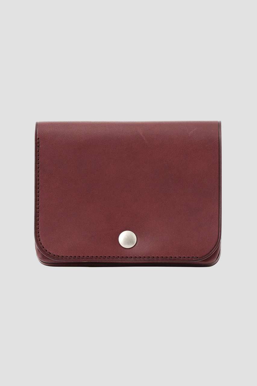 MARGARET HOWELL TOUGH LEATHER WALLET (ワイン, F) マーガレット・ハウエル ELLE SHOP