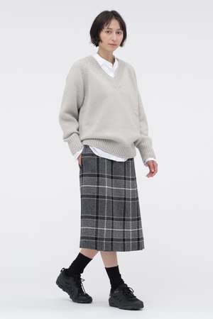マーガレット・ハウエル/MARGARET HOWELLの【予約販売】LARGE CHECK WOOL SKIRT(110700/110703)