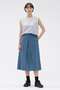 【予約販売】LIGHTWEIGHT LINEN SKIRT マーガレット・ハウエル/MARGARET HOWELL ブルー