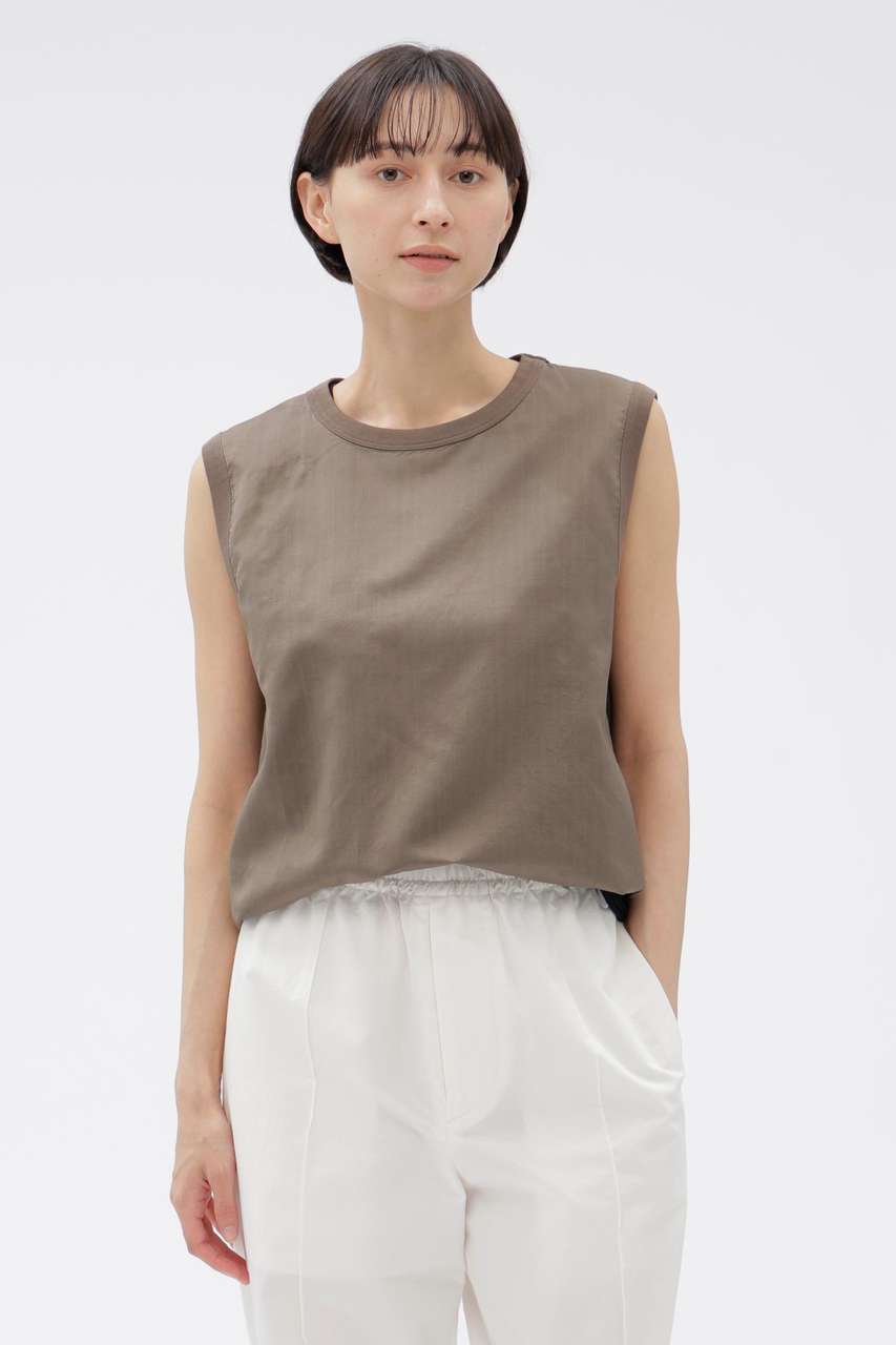 マーガレット・ハウエル/MARGARET HOWELLの【予約販売】WASHABLE SILK POPLIN SHIRT(ブラウン/5786151251)