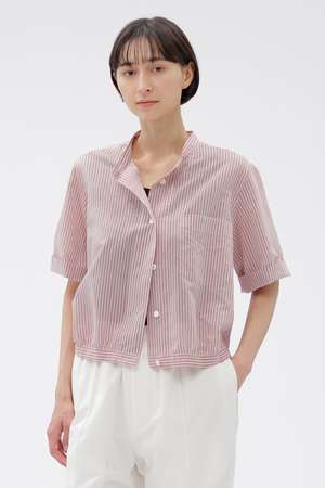 マーガレット・ハウエル/MARGARET HOWELLの【予約販売】DOUBLE STRIPE COTTON SILK SHIRT(110400/110402)