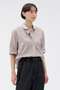 【予約販売】HAIRLINE STRIPE COOTN LINEN SHIRT マーガレット・ハウエル/MARGARET HOWELL ブラウン