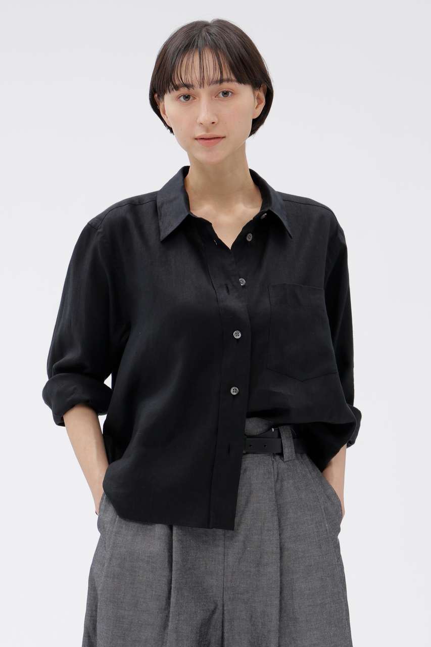 マーガレット・ハウエル/MARGARET HOWELLの【予約販売】LIGHTWEIGHT LINEN SHIRT(ブラック/5786153251)