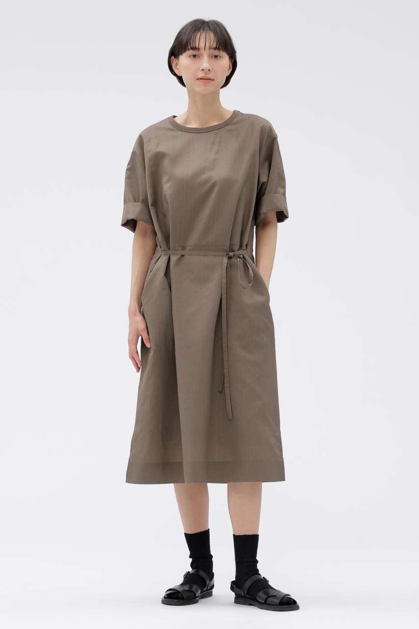 マーガレット・ハウエル/MARGARET HOWELLの【予約販売】WASHABLE SILK POPLIN DRESS(ブラウン/5786157251)