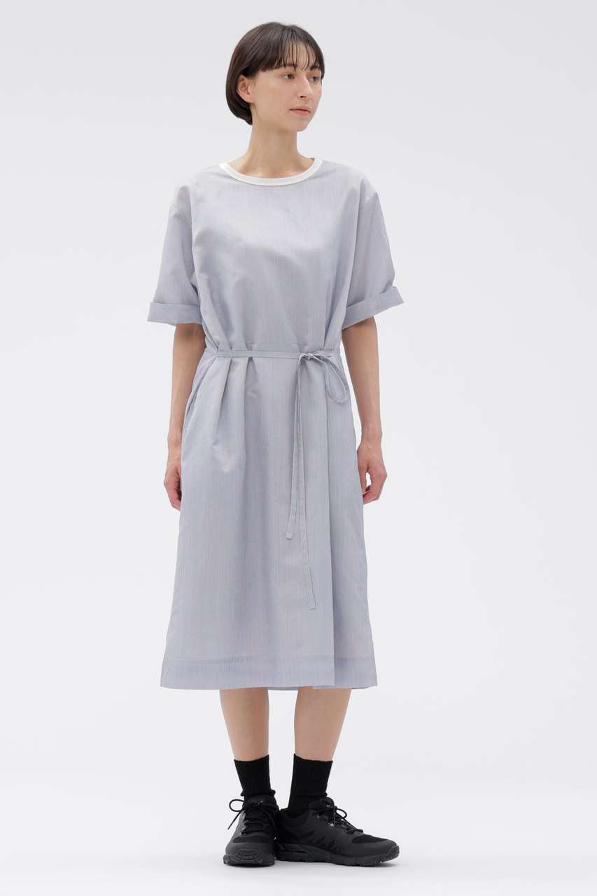 マーガレット・ハウエル/MARGARET HOWELLの【予約販売】WASHABLE SILK POPLIN DRESS(ブルー/5786157251)