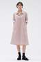 【予約販売】DOUBLE STRIPE COTTON SILK DRESS マーガレット・ハウエル/MARGARET HOWELL レッド
