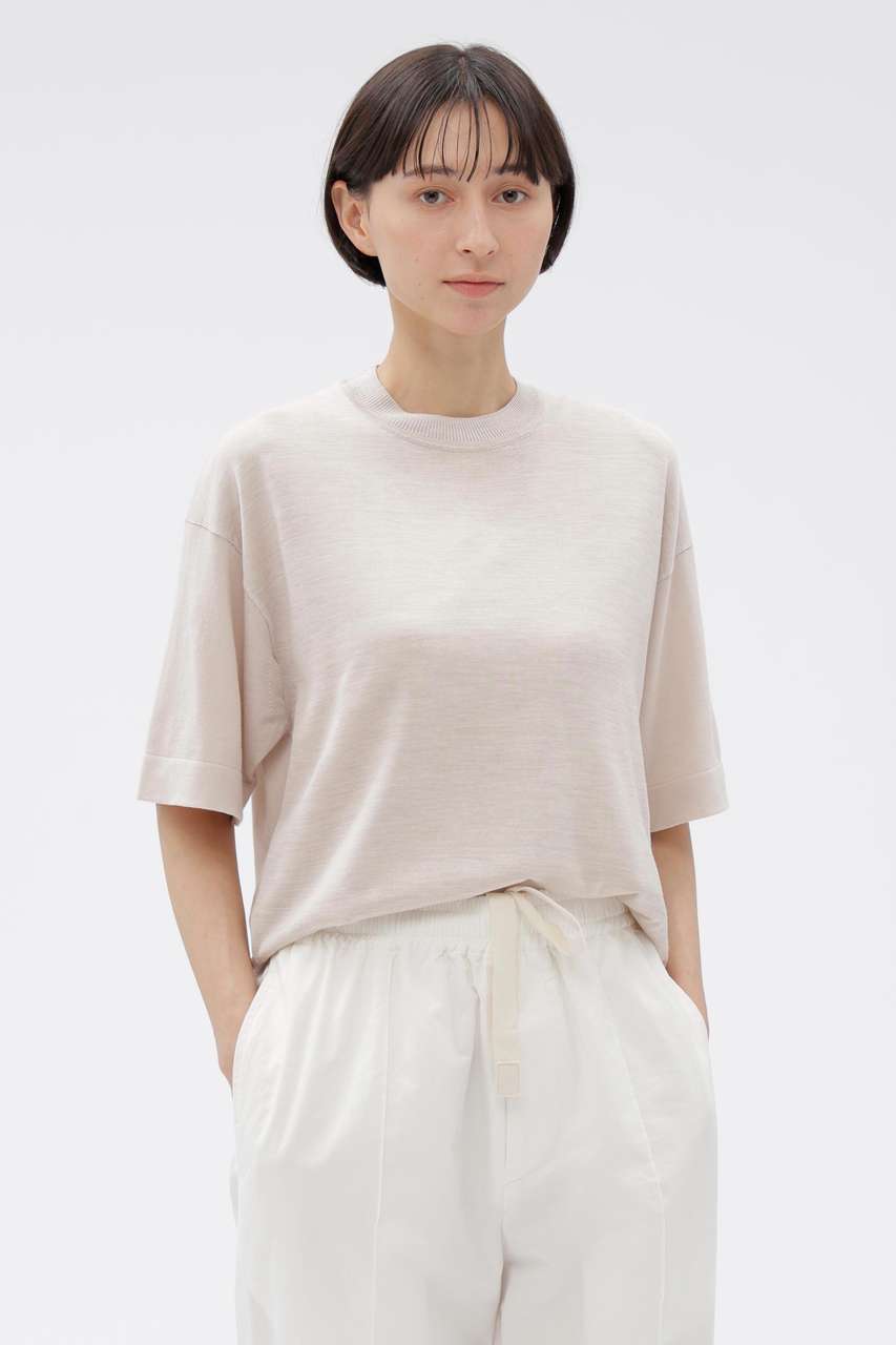 マーガレット・ハウエル/MARGARET HOWELLの【予約販売】WASHABLE SILK AND COTTON KNITWEAR(ベージュ/5786162251)