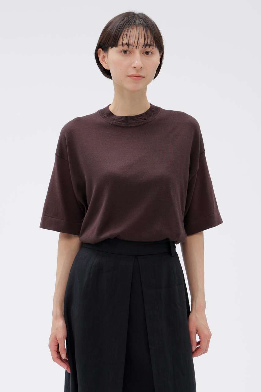 マーガレット・ハウエル/MARGARET HOWELLの【予約販売】WASHABLE SILK AND COTTON KNITWEAR(ワイン/5786162251)