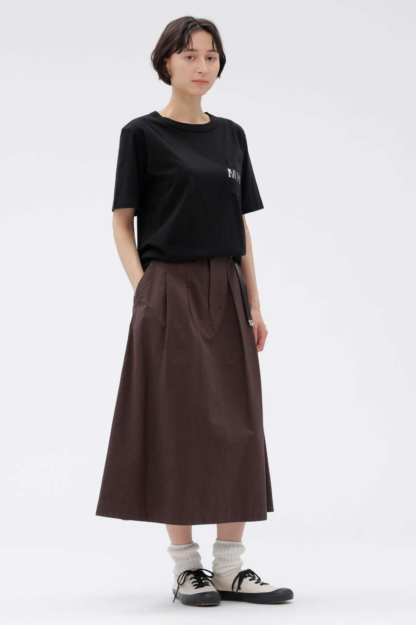 マーガレット・ハウエル/MARGARET HOWELLの【予約販売】LIGHTWEIGHT COTTON NYLON TWILL SKIRT(ワイン/5956132550)
