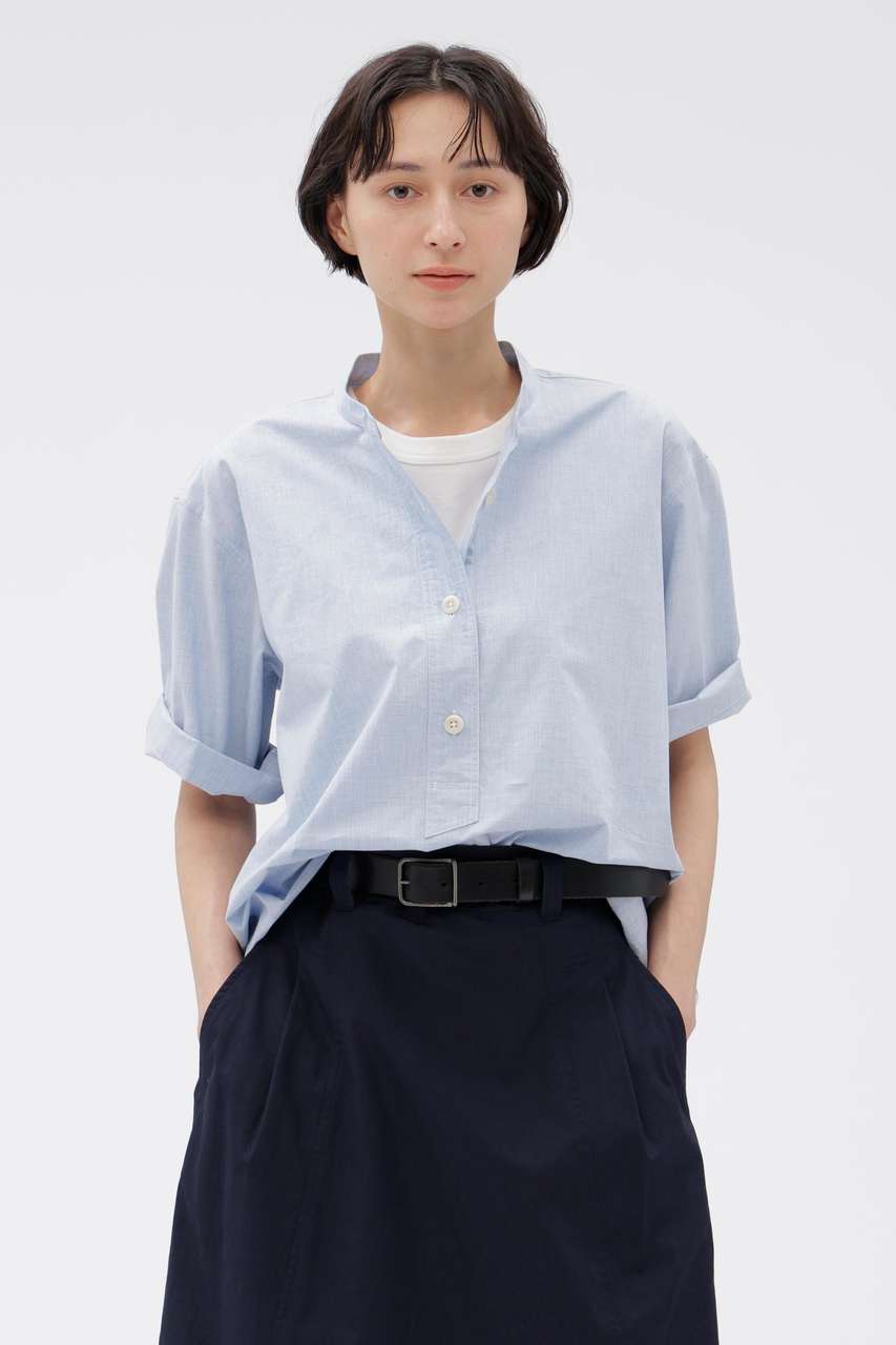マーガレット・ハウエル/MARGARET HOWELLの【予約販売】HIGHCOUNT TOP DYED COTTON SHIRT(ブルー/5956152551)