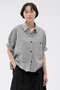 【予約販売】TINY GINGHAM COTTON SHIRT マーガレット・ハウエル/MARGARET HOWELL ブラック