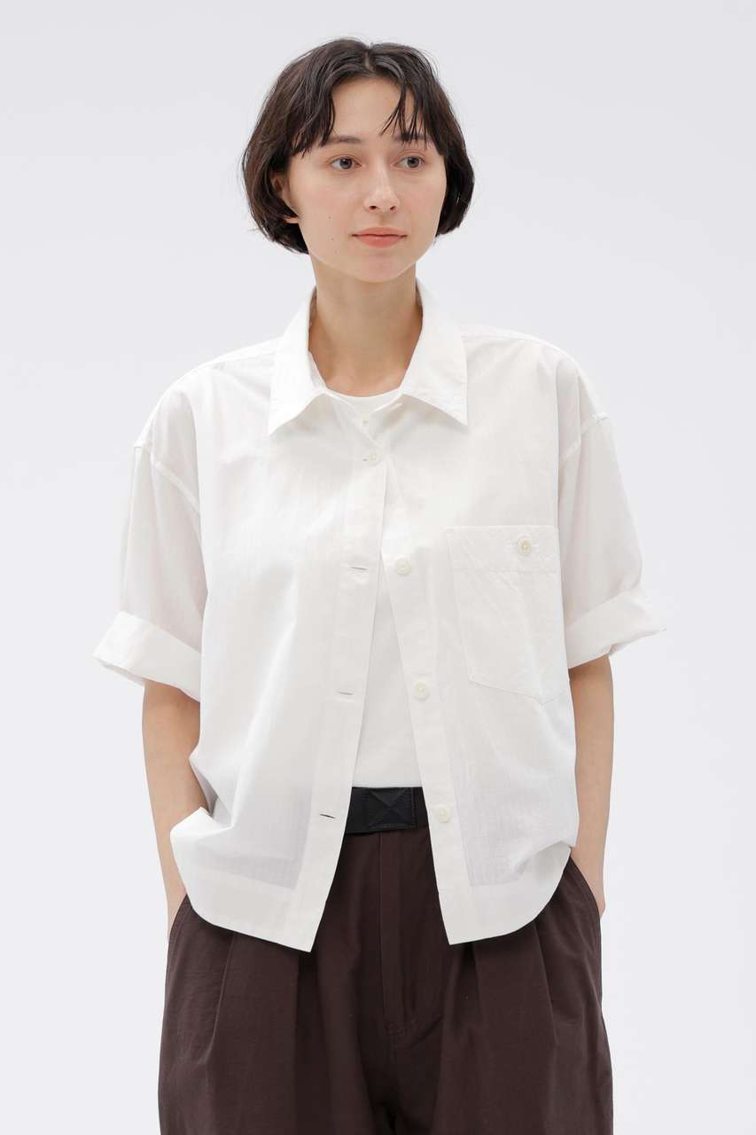 マーガレット・ハウエル/MARGARET HOWELLの【予約販売】TINY GINGHAM COTTON SHIRT(ホワイト/5956152552)