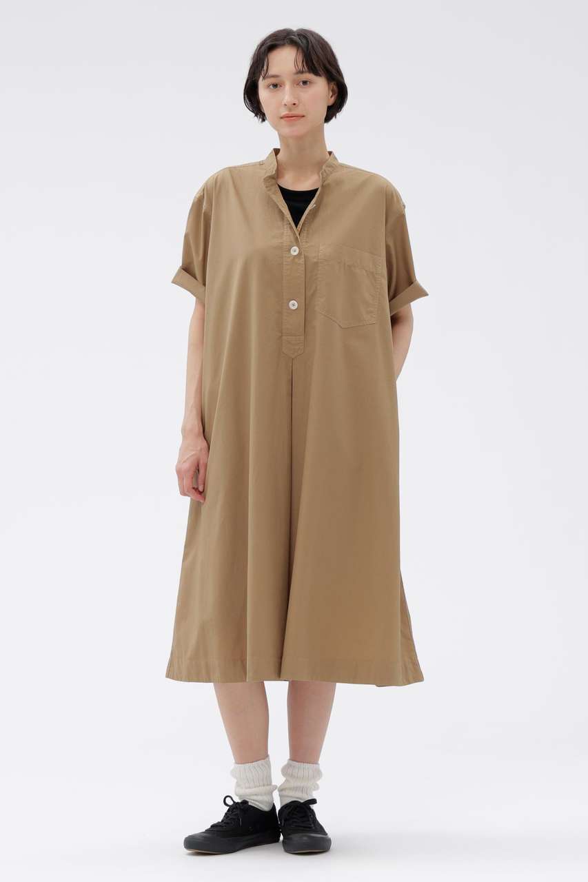 マーガレット・ハウエル/MARGARET HOWELLの【予約販売】GARMENT DYED COTTON POPLIN DRESS(ベージュ/5956157550)