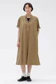 GARMENT DYED COTTON POPLIN DRESS