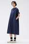 【予約販売】GARMENT DYED COTTON POPLIN DRESS マーガレット・ハウエル/MARGARET HOWELL ネイビー