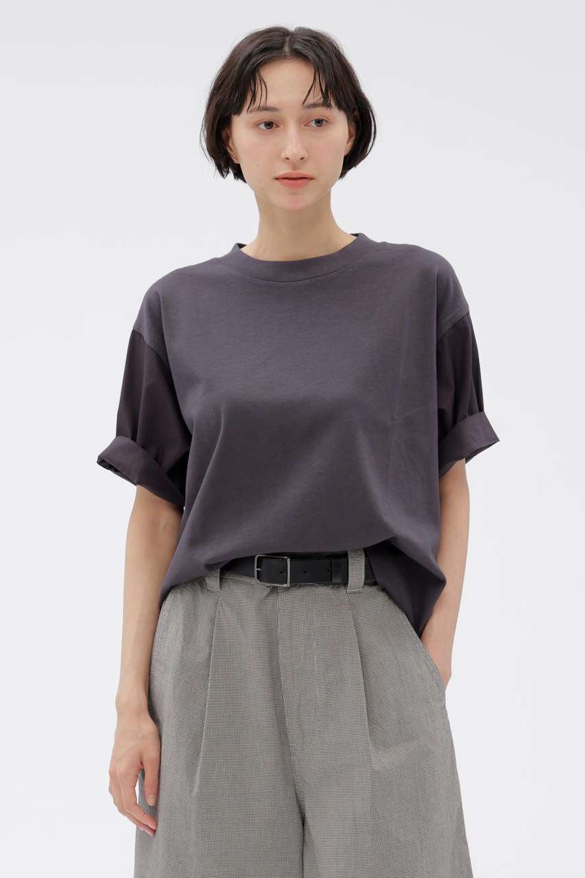 マーガレット・ハウエル/MARGARET HOWELLの【予約販売】GARMENT DYE COTTON JERSEY TOP(グレー/5956168550)